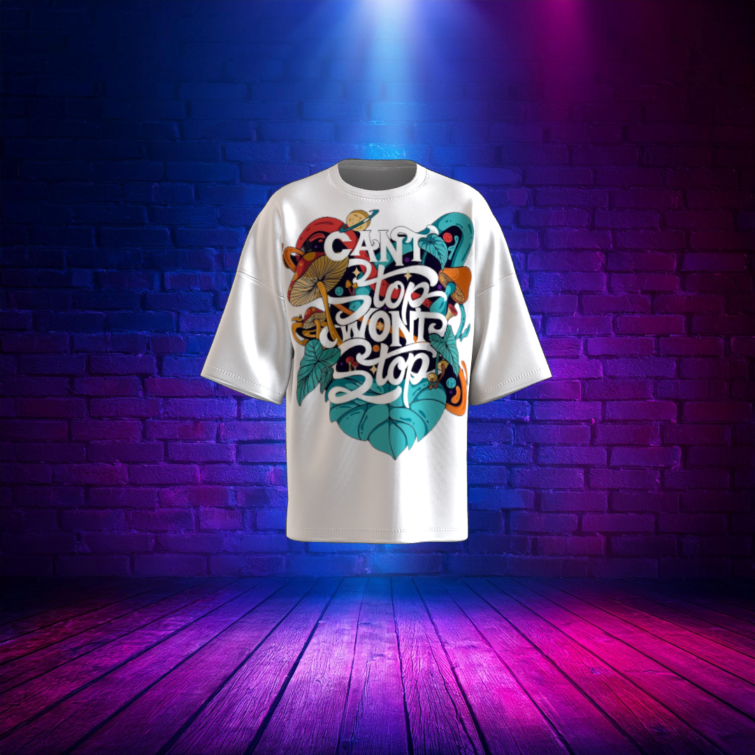 T-shirt “Can’t Stop, Won’t Stop” – Motivatie in Stijl