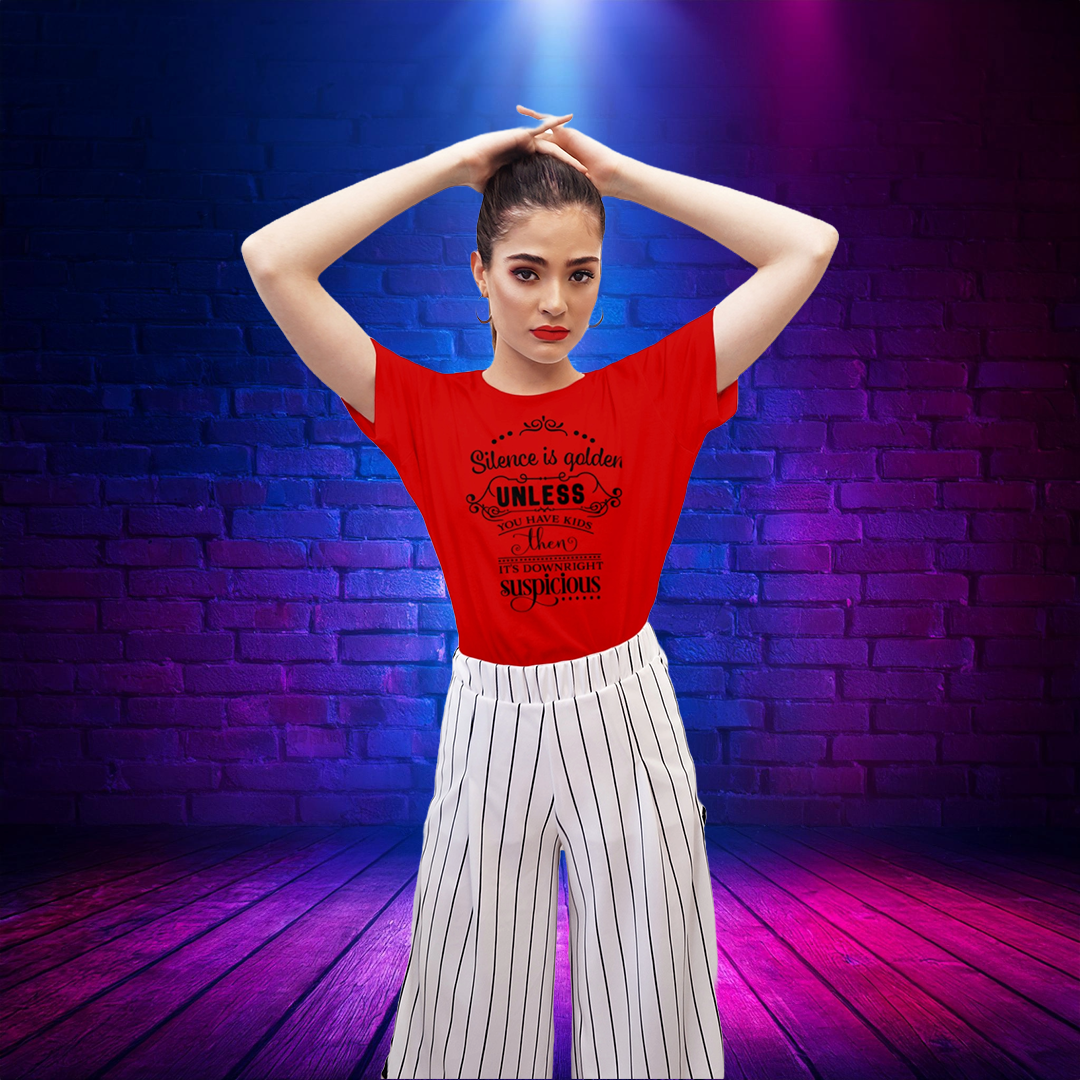 Dames T-shirt “Silence is Golden” – Stijlvol en Veelzeggend